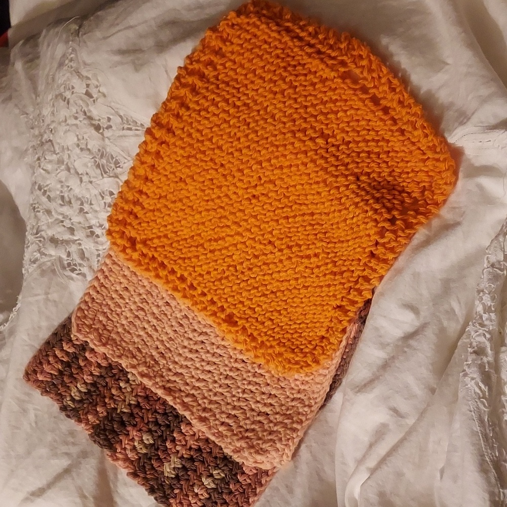🟢NEW Hand Crafted Dish Cloths bundle, Cotton Crochet  like Granny's ♻️